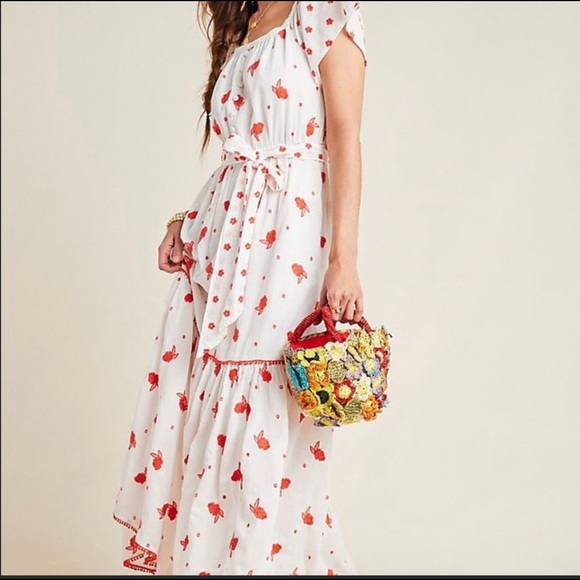 NWT Anthropologie Maeve Embroidered Floral  Esme Dress Size XSP - Picture 2 of 15